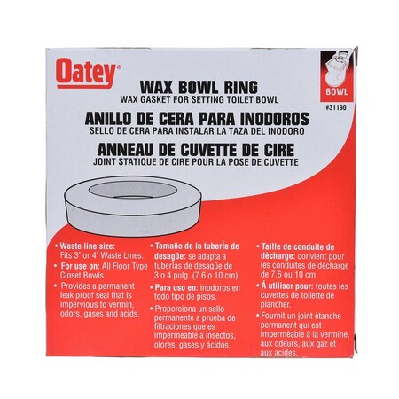 Oatey WAX RING GOLD 1PK 31190